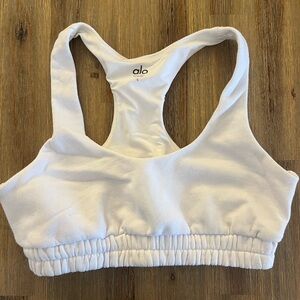 ALO - white sweatshirt bra
